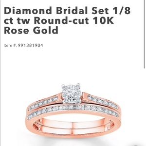 Rose Gold Diamond Bridal Set